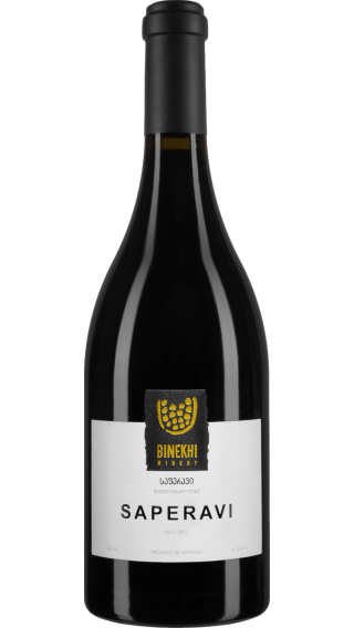 Bottle of Binekhi Saperavi 2022 wine 750 ml