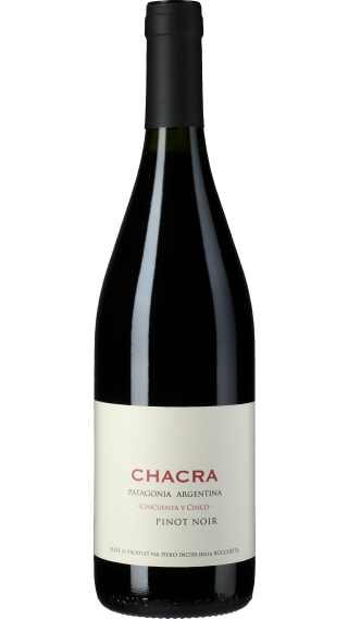 Bottle of Bodega Chacra Cincuenta y Cinco Pinot Noir 2022 wine 750 ml