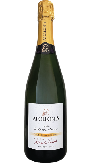 Bottle of Champagne Apollonis Michel Loriot Authentic Meunier Blanc de Noirs wine 750 ml