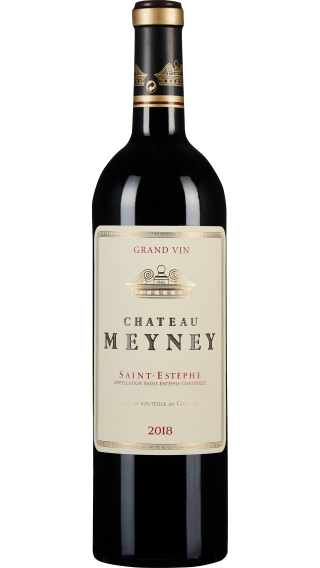 Bottle of Chateau Meyney 2018 wine 750 ml