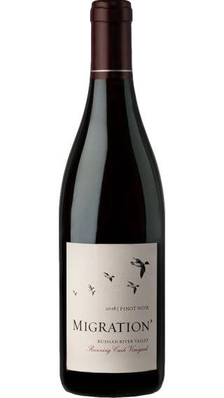 Bottle of Duckhorn Migration Russian River Valley Pinot Noir 2018 wine 750 ml