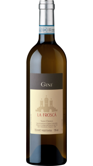 Bottle of Gini La Frosca Soave Classico 2018 wine 750 ml