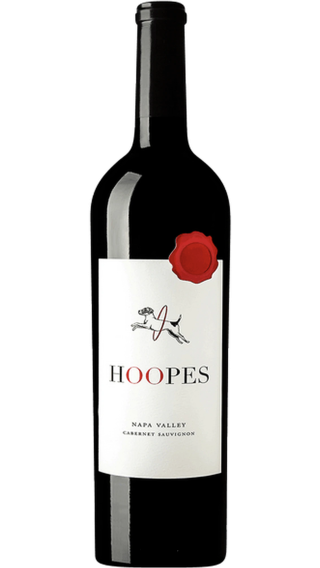 Bottle of Hoopes Vineyard Napa Valley Cabernet Sauvignon 2018 wine 750 ml