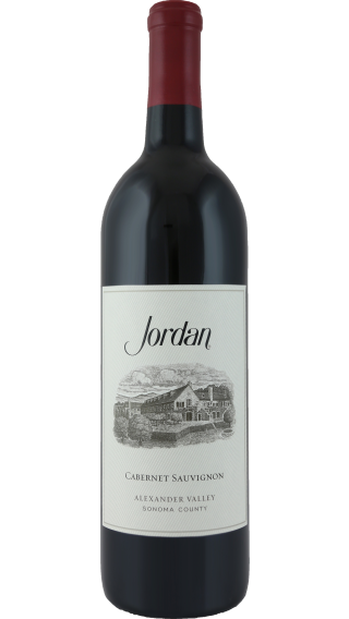 Bottle of Jordan Winery Cabernet Sauvignon 2017 wine 750 ml