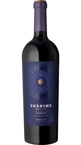 Bottle of La Mascota Unanime Malbec 2019 wine 750 ml