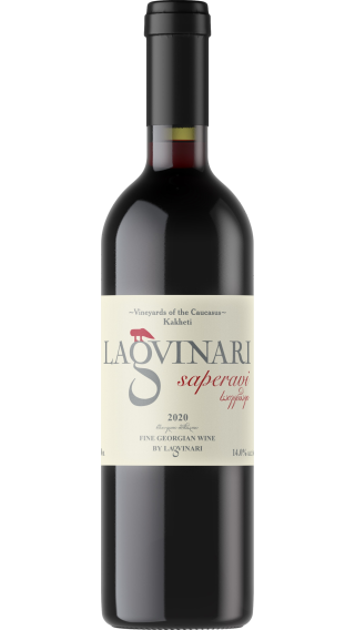 Bottle of Lagvinari Saperavi 2020 wine 750 ml