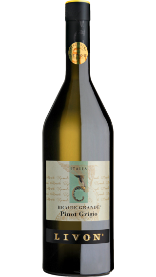 Bottle of Livon Braide Grande Pinot Grigio 2020 wine 750 ml