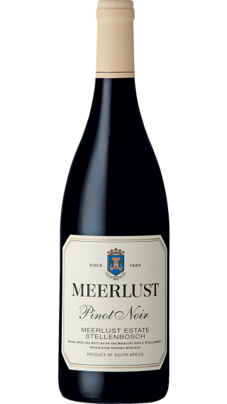 Bottle of Meerlust Pinot Noir 2019 wine 750 ml