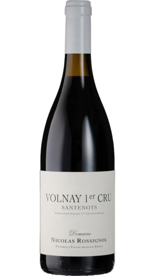 Bottle of Nicolas Rossignol Volnay Premier Cru Santenots 2015 wine 750 ml