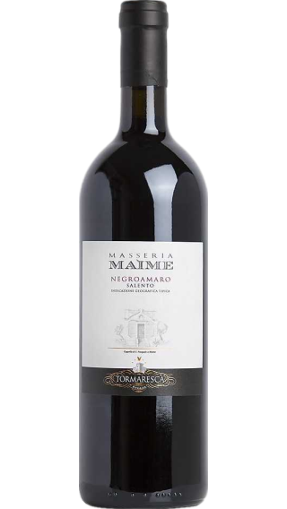 Bottle of Tormaresca Masseria Maime Negroamaro Salento 2019 wine 750 ml