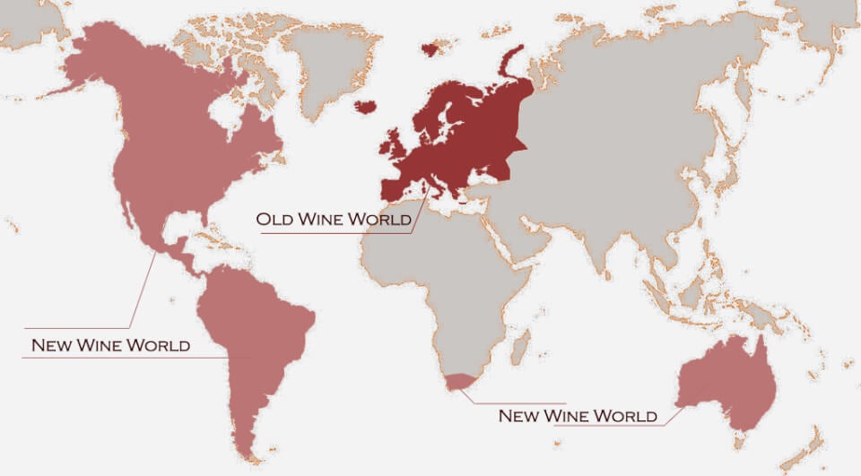 What is Considered New World in wine